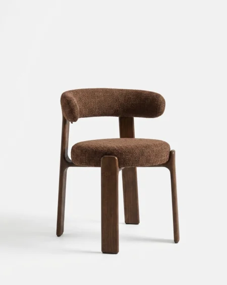 Virello luxury accent chair front view with solid wood frame and premium upholstered seat