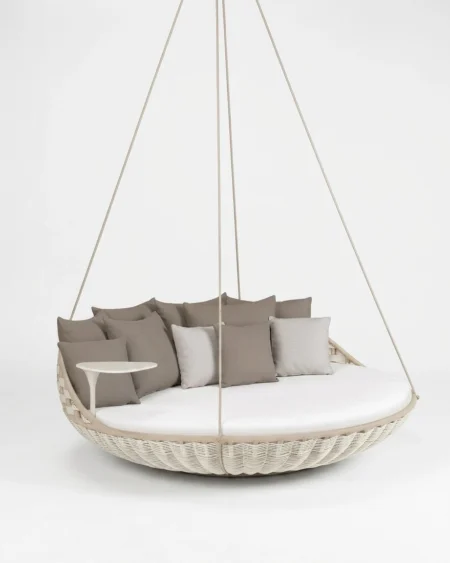 Outdoor hanging swing daybed with cushions Craftnika