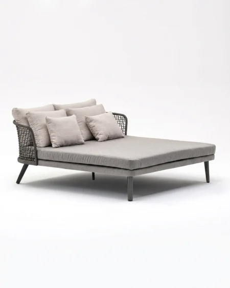 Minimal outdoor daybed with aluminium frame and cushions Craftnika